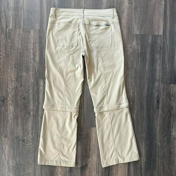 Prana Monarch Convertible Pants Shorts Hiking Khaki Tan Stretchy Women's Size 8 - Picture 5 of 7